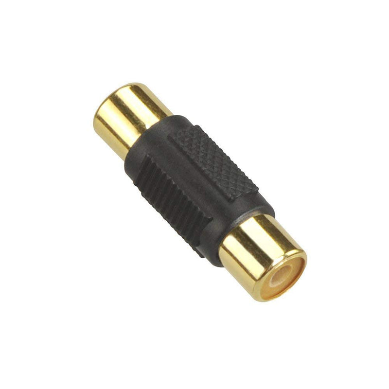 Warmstor 10 Pack Gold Plated RCA Female to Female Coupler Adapter Audio Video Cables Connector