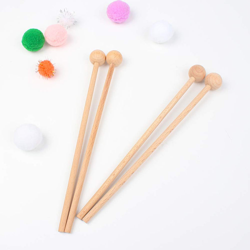 6 PCS Wood Mallets Percussion Sticks Percussion Mallets for Glockenspiel,Xylophone,Energy Chime,Woodblock,Bells,Percussion Instrument