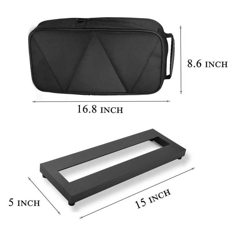[AUSTRALIA] - Pedal Board for Guitar Bass Effects Pedal Small Mini Pedalboard with Carry Bag, 2PCS Pedal Board Tape 15 x 5 inch 