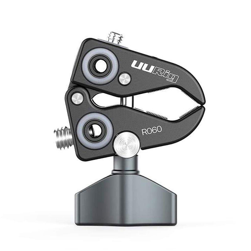 UURig Super Clamp Mount R060 Premium Aluminum Bracket with 1/4-20, 3/8-16, & ARRI-Style Mount Threads for DSLR & Mirrorless Camera Rigs