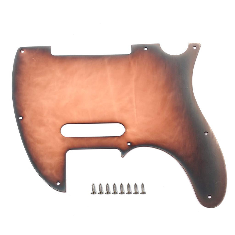 Alnicov Guitar Pickguard,8 Hole Tele Metal Guitar Pickguard Aluminum Scrach Plate for USA/Mexican Fender Telecaster Tele TL Style Guitar Bronze