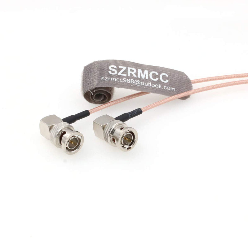 [AUSTRALIA] - SZRMCC Right Angle BNC Male to Right Angle BNC Male 75ohm HD-SDI 3G RG179 Video Coaxial Cable for ARRI RED Blackmagic Cameras Atomos SmallHD Monitor (80cm) Right Angle to Right Angle 80cm 