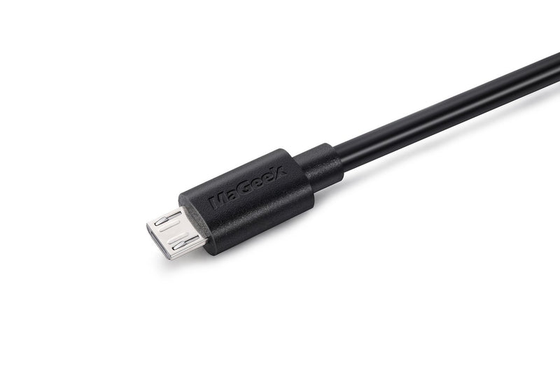 MaGeek 10ft / 3.0m Premium Extra Long Micro USB Cable High Speed USB 2.0 A Male to Micro B for Samsung, HTC, Sony, Motorola, LG, Google, Nokia and More (Black) 1pc_Black