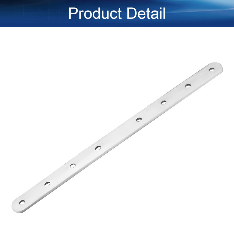Yinpecly Corner Brace Flat Fixed Straight Bracket Repair Board Stainless Steel Connection Angle Bracket Gusset Plate 250x20x3mm(LxWxT) for Connection Reinforcement Support Silver 1PCS