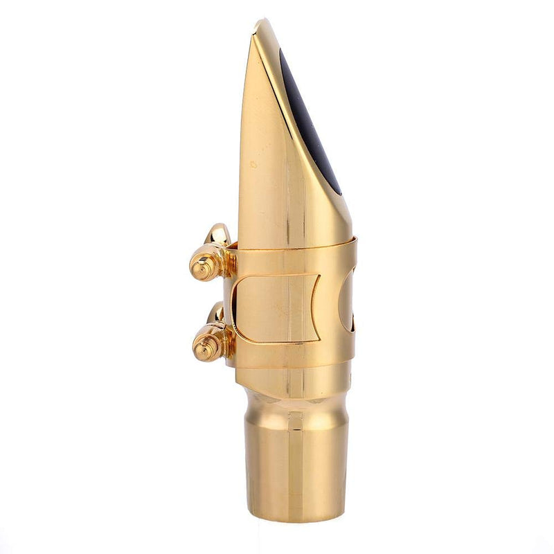 Dilwe Saxophone 7C Mouthpiece, EB Alto Sax Saxophone 7C Mouthpiece Metal with Cap Pads Musical Instruments Accessory