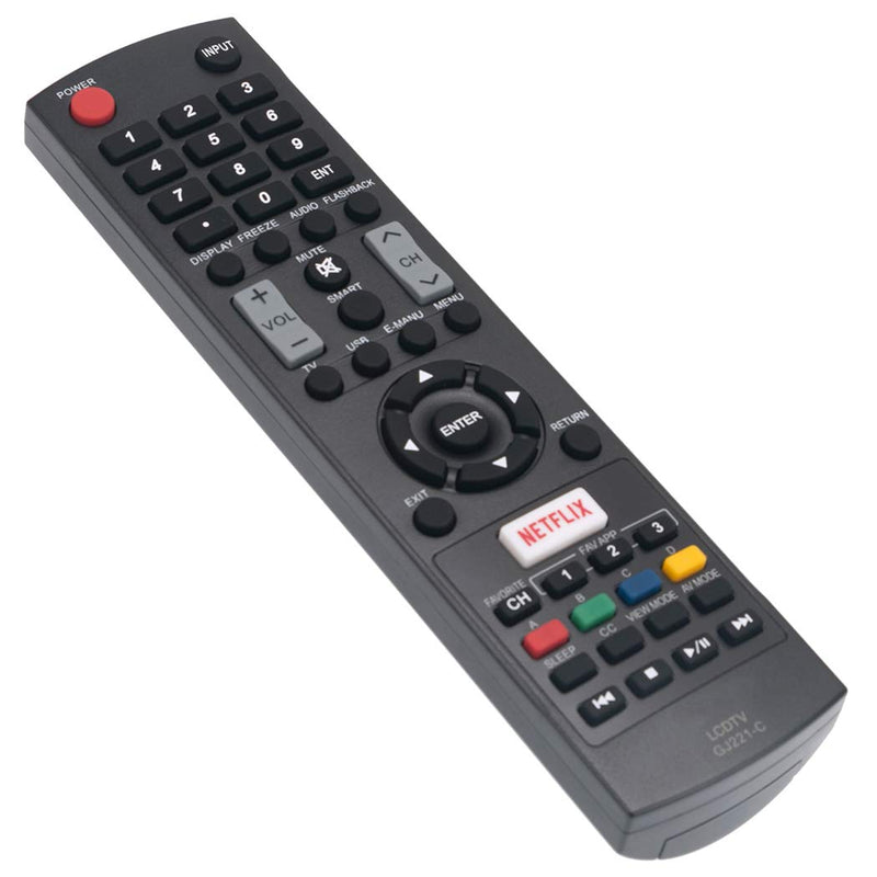 New GJ221-C Remote fit for Sharp TV LC-32LE653U LC-40LE653U LC-43LE653U LC-48LE653U LC-55LE653U LC-65LE645U LC-65LE653U LC-65LE654U LC32LE653U LC40LE653U LC43LE653U LC48LE653U LC55LE653U LC65LE645U