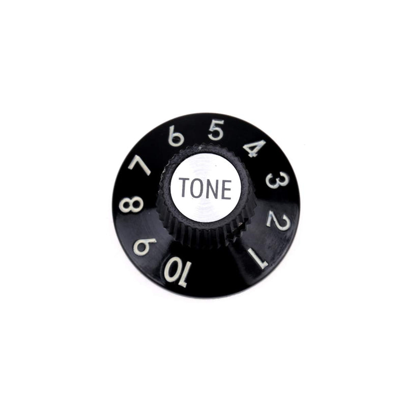 Musiclily Pro Inch Size Guitar Witch Hat Knobs 2 Tone 2 Volume Set for 72 Telecaster Custom Eletric Guitar or Amplifiers,Black