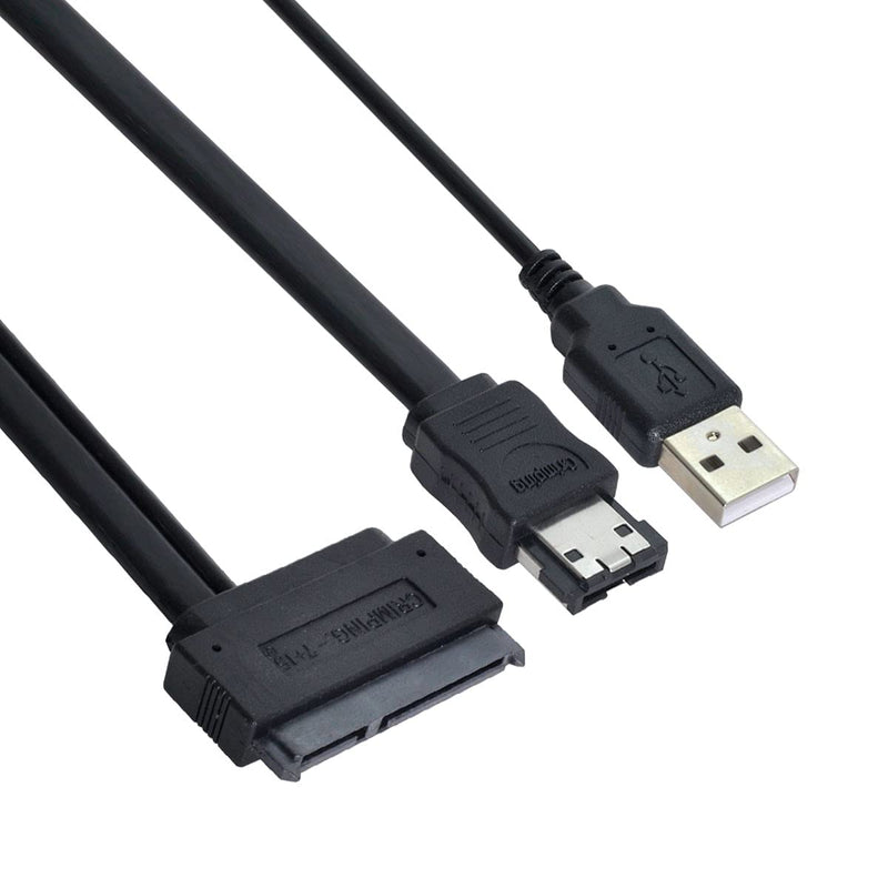 chenyang CY 2.5 inch Hard Disk Drive SATA 22Pin to Esata Data + USB Powered Cable 50cm