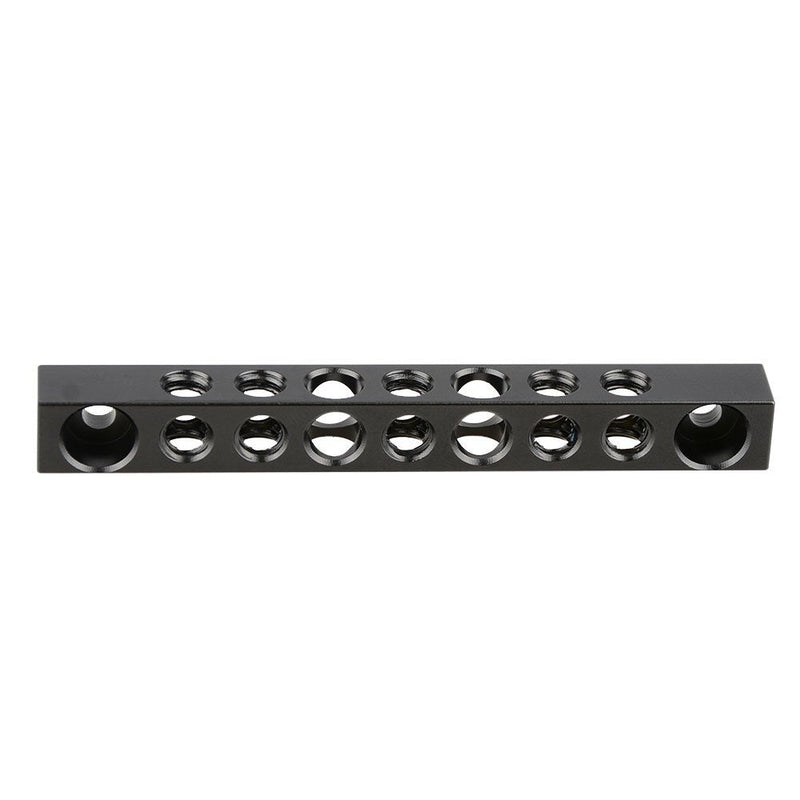 CAMVATE Cheese Bar with 1/4" Screw Holes for Monitor Mount Extend DIY Accessories (M4 Screw Hole,75mm Center Distance) - 1421 Black
