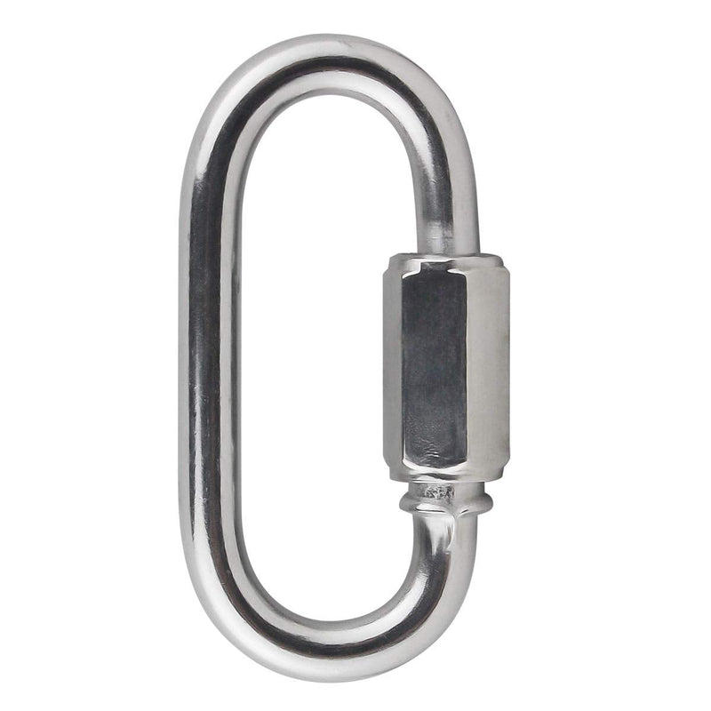 BNYZWOT 304 Stainless Steel Quick Links D Shape Locking Quick Chain Repair Links M5 3/16 inch Pack of 15
