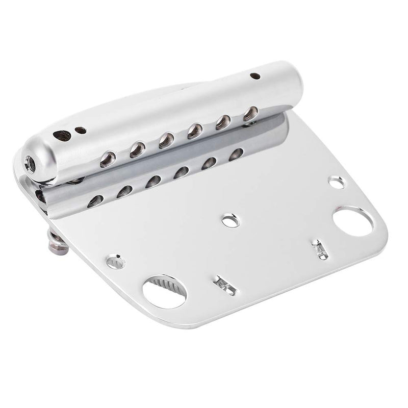 Nickel-plated Copper-zinc Alloy Tremolo Vibrato Tailpiece Bridge Set for Mustang Guitar Replacement Parts.