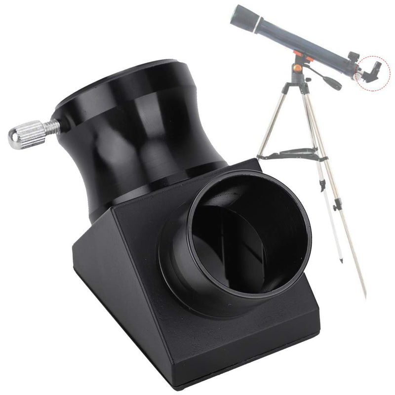 Serounder Diagonal Lens,1.25" 90 Degree Optical Glass Astronomical Telescope Diagonal Mirror Erect Image Lens with Dust Cover for Telescope Eyepiece