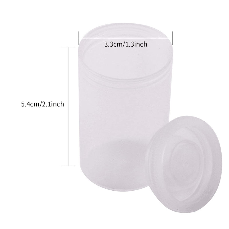 35mm Caliber Plastic Film Canisters-20pc (Clear) Clear