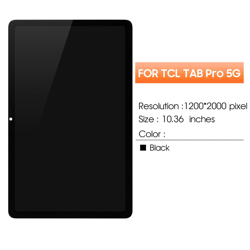 Screen for TCL Tab Pro 5G Screen Replacement for TCL Pro 5G Tablet LCD Screen 9198S Touch Display Digitizer Assembly Repair Parts（Black）