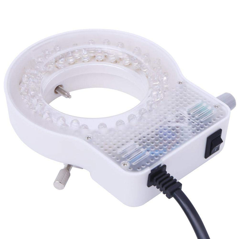 [AUSTRALIA] - 60LED Adjustable Brightness Microscope Ring Light Lamp Illuminator For Stereo Scope Microscope Supplier With Dimmer US Plug 110~240V 