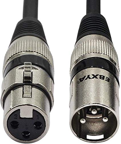 XLR Cable EBXYA Male to Female Balanced XLR Microphone Lead Coloured DMX Patch Cables 2M 6Packs 2M 6-Pack