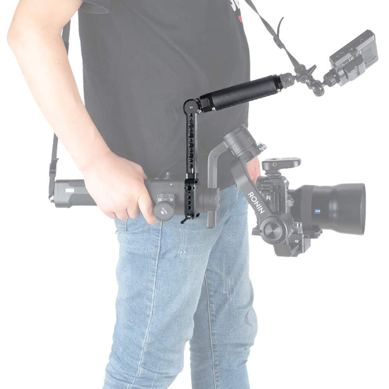 NICEYRIG Side Handle for DJI Ronin S, Leather Grip with Rosette Extension Arm, Clamp - 309