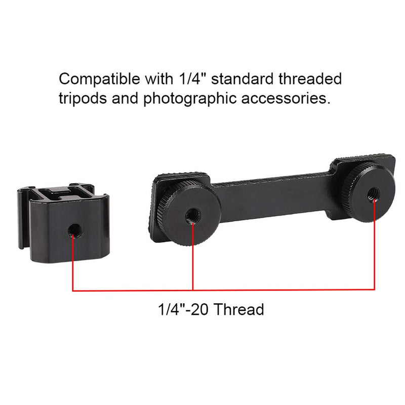 Triple Cold Shoe Mount Plate Vlog Microphone Flash Light Stand Extension Bracket for Zhiyun Smooth for DJI OSMO Mobile 2 and Feiyu Stabilizer