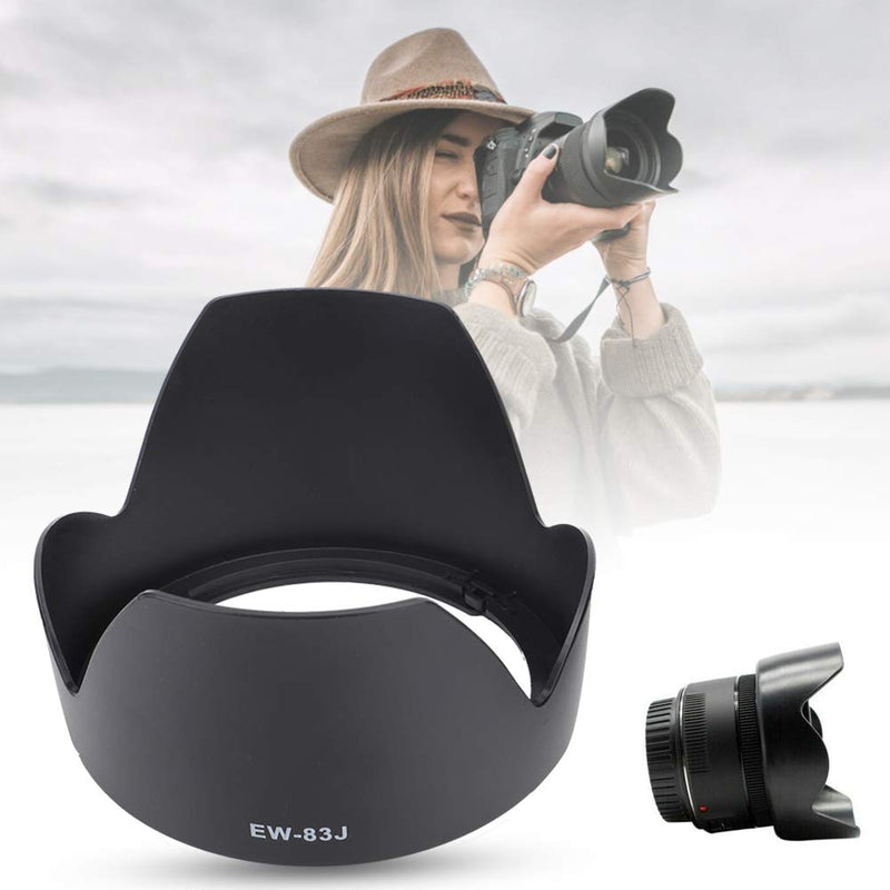 Pomya Camera Lens Hood for Canon，EW-83J 2Pcs Quality Plastic Camera Lens Hood for Canon EF-S 17-55mm f/2.8 ，Lens Hood