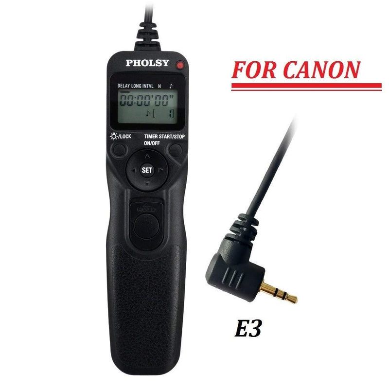 PHOLSY C6 Timer Remote Control with Intervalometer Compatible with Canon EOSR EOSRP EOSR6 90D 250D 200D 850D SX50HS; for Olympus E-M1X E-M1-II E-M1-III E-M5-III; for Fuji GFX100 GFX50R XT3 XT4 XT30 C6 compatible with Canon / Fuji / Olympus