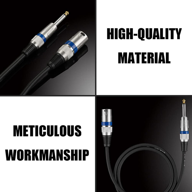 6.35 Mono to XLR Mixer Lines Jack Microphone Cables Mixer Microphone Cables for Audio Signal Transmission - 1m