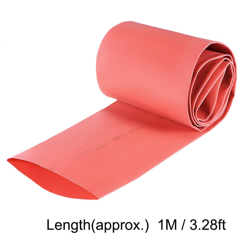 [AUSTRALIA] - uxcell Heat Shrink Tubing, 70mm Dia 113mm Flat Width 2:1 Ratio Shrinkable Tube Cable Sleeve 1m - Red 