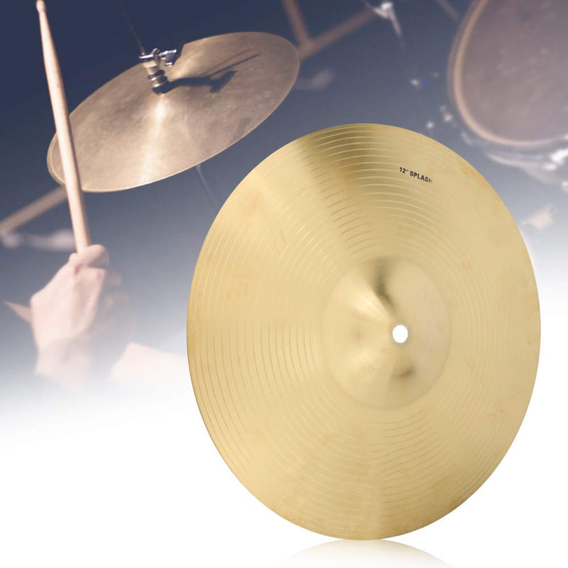 Bnineteenteam 12 inch Crash Cymbal Durable Brass Crash Cymbal Musical Instrument Accessory for Drum Set