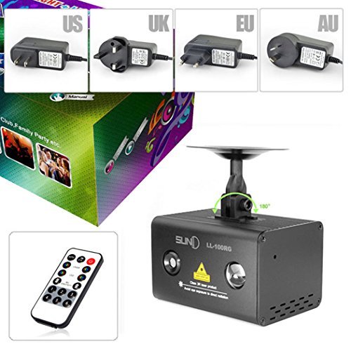 [AUSTRALIA] - SUNY Mini Party Laser Lights Sound Music Activated Laser Light Show RG Meteor Dots Projector RGB LED Wavy Galaxy Stage Laser Light Indoor Decor DJ Light For Home Disco Bar Night Club Christmas Event Star RG Effect 
