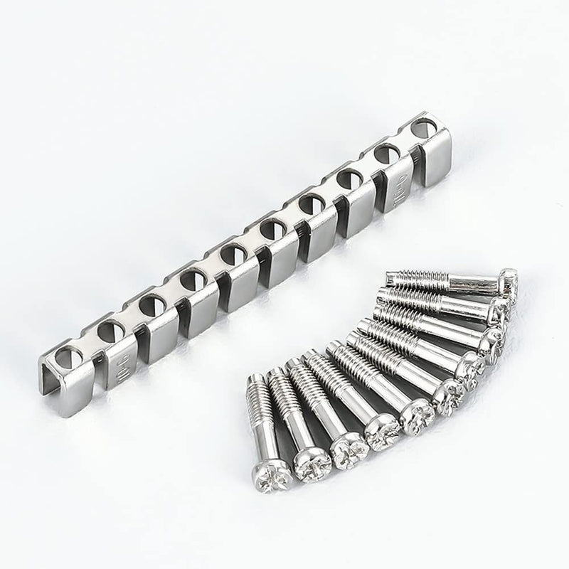 10 Pcs FBI-10-6 Fixed Bridge Jumper 10 Pole for DIN Rail Terminal Block, Insert-Pull Bridging Fit for UK2.5B UK5N FBI-10-6 [Fixed]