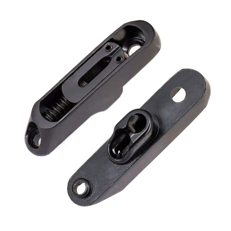 JD Moon 4 or 5 String Bridge Saddles Heavy Duty Individual Bass Bridge Tailpiece (Black) Black