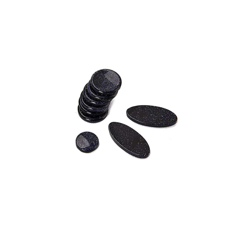 Alnicov Saxophone Key Buttons,9 Pcs Blue Sandstone Sax Key Inlays Buttons for Alto Tenor Soprano Saxophone