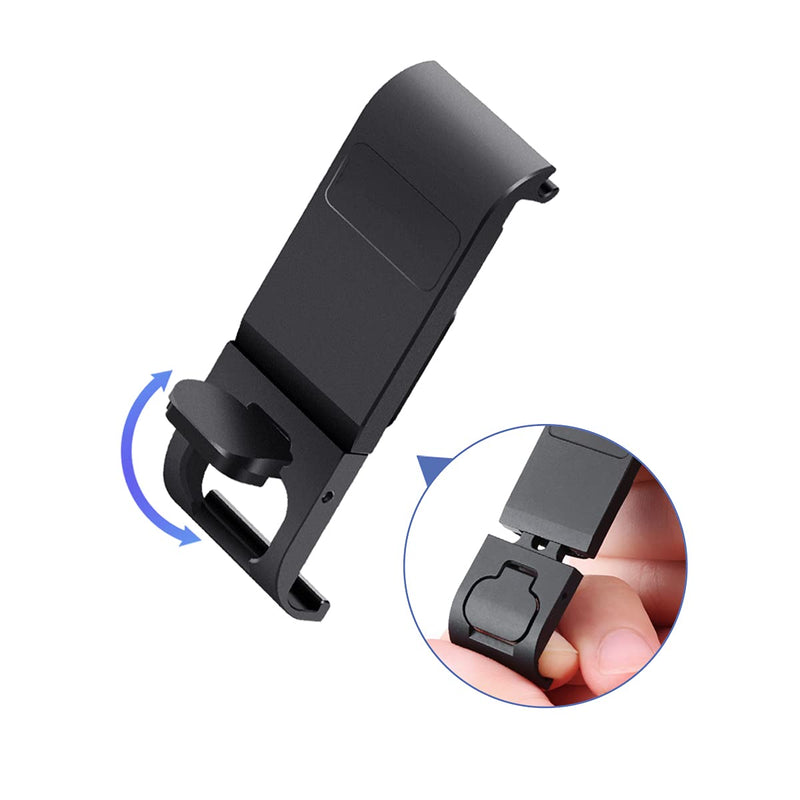 Replacement Side Door for GoPro Hero 9 Hero 10, Aluminum Alloy Removable Battery Case Cover Protective Type-C Charging Port Adapter Repair Part Camera Vlog Accessories