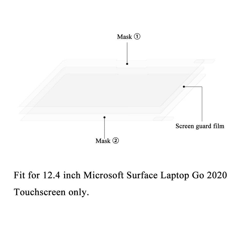 Anti-Blue Light Screen Protector for 12.4" Microsoft Surface Laptop Go 2020 Touchscreen Protective Skin Accessories Anti-Scratch/Anti-Fingerprint (Transparent)