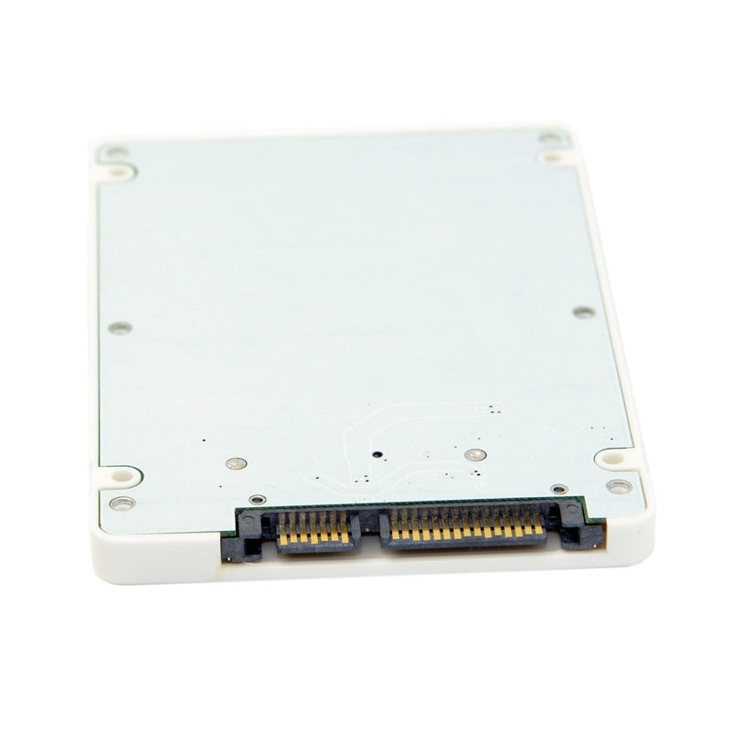 Cablecc 1.8 Micro SATA 16pin SSD to 2.5 SATA 22pin 7+15 Hard Disk case Enclosure White 7mm Height