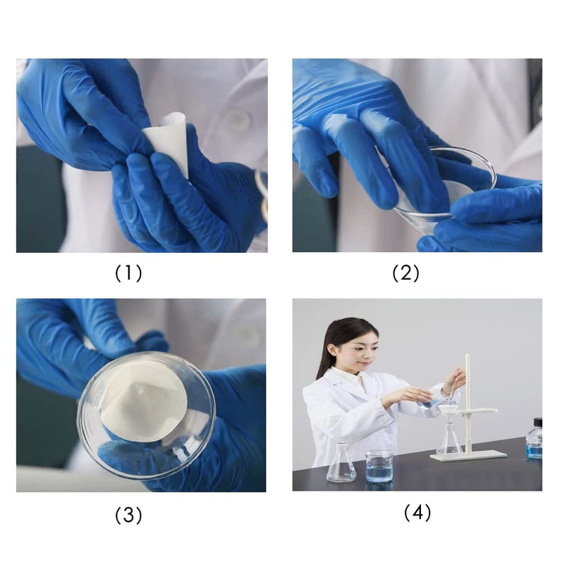 HeyWin 200 Packs Qualitative Filter Paper Chemistry,Diameter of 110mm Filter Paper Circles,Medium Speed,Used in The Vacuum Filter,Also for Funnel,etc White