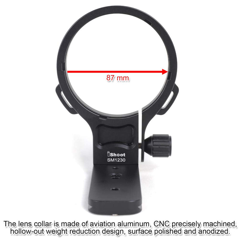 Tripod Mount Ring, CNC Machined Lens Collar Support Stand for Sigma 120-300mm f/2.8 DG OS HSM Sports Lens Bottom is ARCA Fit Quick Release Plate Compatible with Tripod Ball Head of ARCA-Swiss Fit