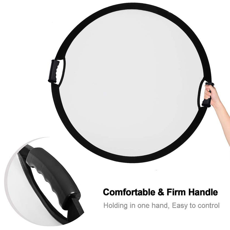 Selens 32 in (80cm) 5-in-1 Round Reflector with Handle for Photography Photo Studio Lighting & Outdoor Lighting 32 Inch