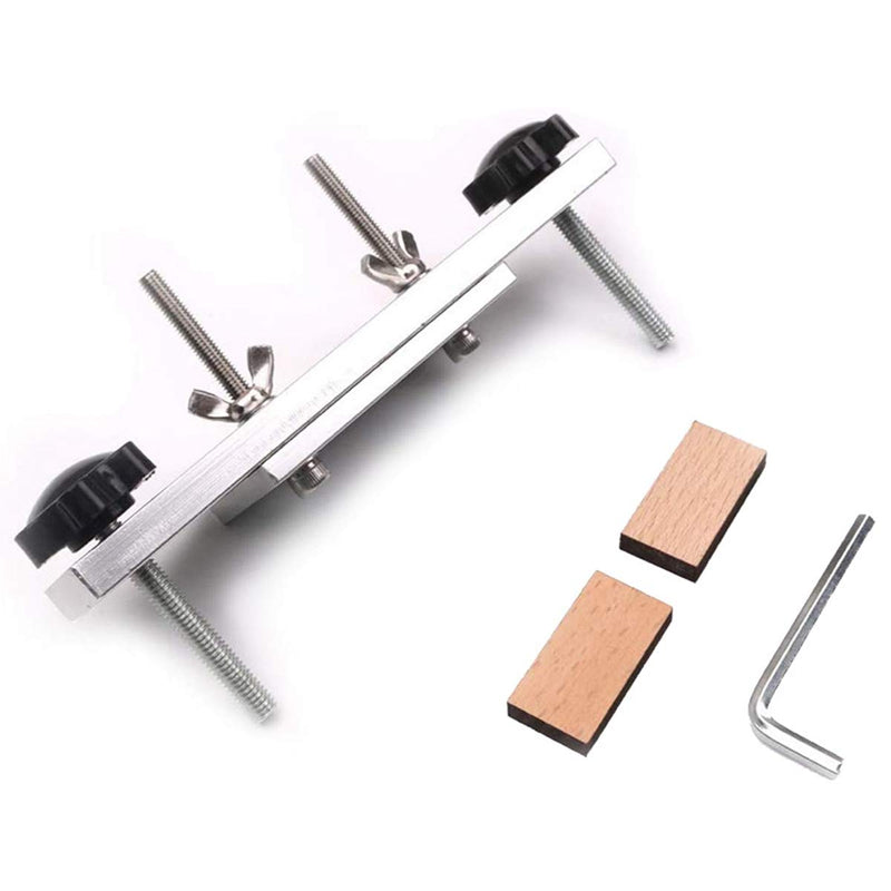 Alnicov Guitar Bridge Clamp,Metal Guitar Bridge Replace Caul Clamp With L Wrench for Luthier Universal Repair Tool