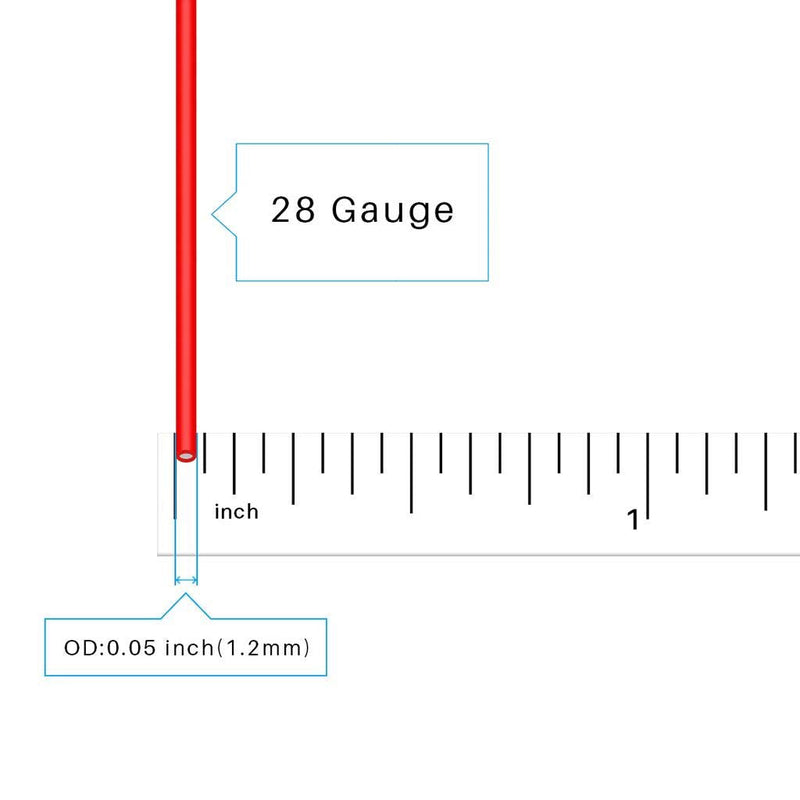 BNTECHGO 28 Gauge Silicone Wire Spool Red and Black Each 50ft 2 Separate Wires Flexible 28 AWG Stranded Copper Wire silicone wire 50ft red and 50ft black 28 Awg Silicone Wire Red and Black