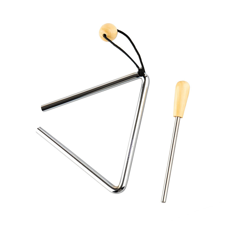 Triangle Hand Percussion with Striker,Rhythm Steel Triangles Music Instrument (5 inch) 5 inch