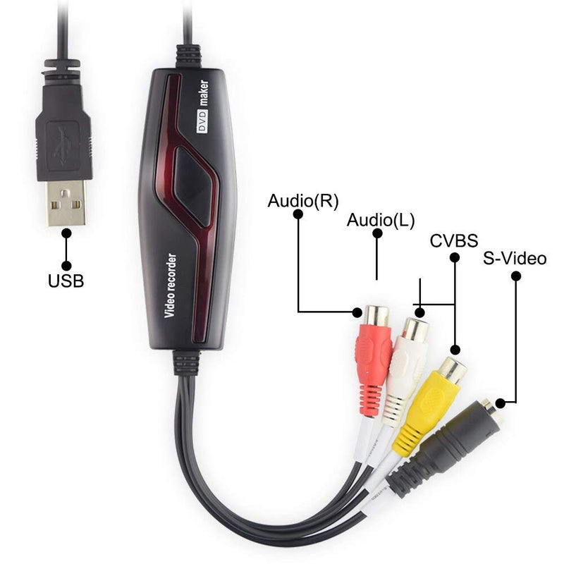 Video Capture Converter / VHS To DVD / Capture Analog Video To Digital For Mac And Windows 10 PC