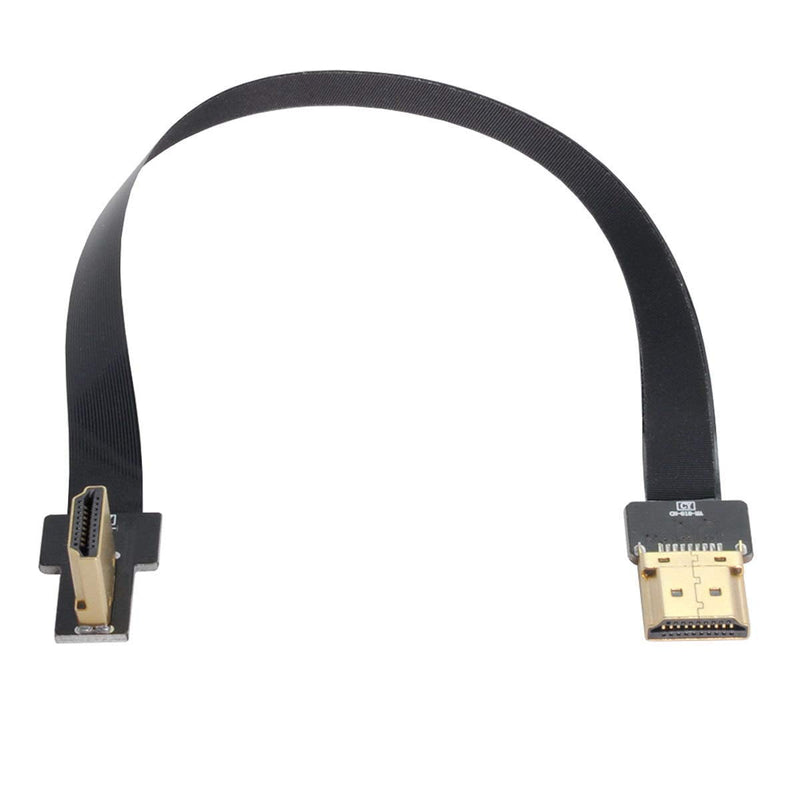 Xiwai CYFPV FPV HDMI Male to Right Angled 90D HDMI Male HDTV FPC Flat Cable for FPV HDTV Multicopter Aerial Photography (0.1M)