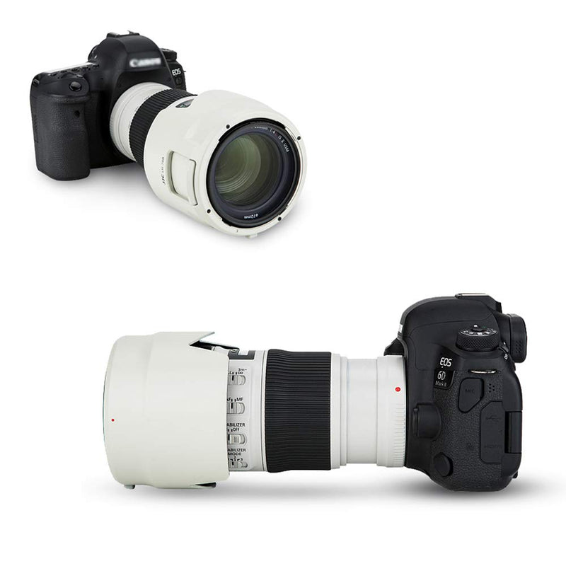 White Lens Hood Shade for Canon EF 70-200mm f/4L is II USM Lens Replaces Canon ET-78B Hood Dedicated Reversible -White