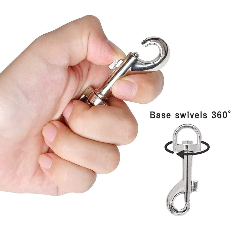 Trigger Clips Clasp, 8PCS Swivel Snap Hooks 360° Swivel Trigger Snap Hooks for Pet Buckle Carabiner Keyring Home Outdoor Camping Picnic Heavy Duty (Round)