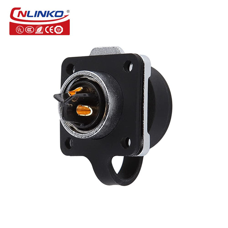 CNLINKO DH Series M20 Waterproof Connector 2/3/4/5/7/9/12 Pin Bayonet Connecting Type Metal Shell Soldering Cable Landscape Light Female Plug Male Socket IP67 Waterproof connectors 3pin
