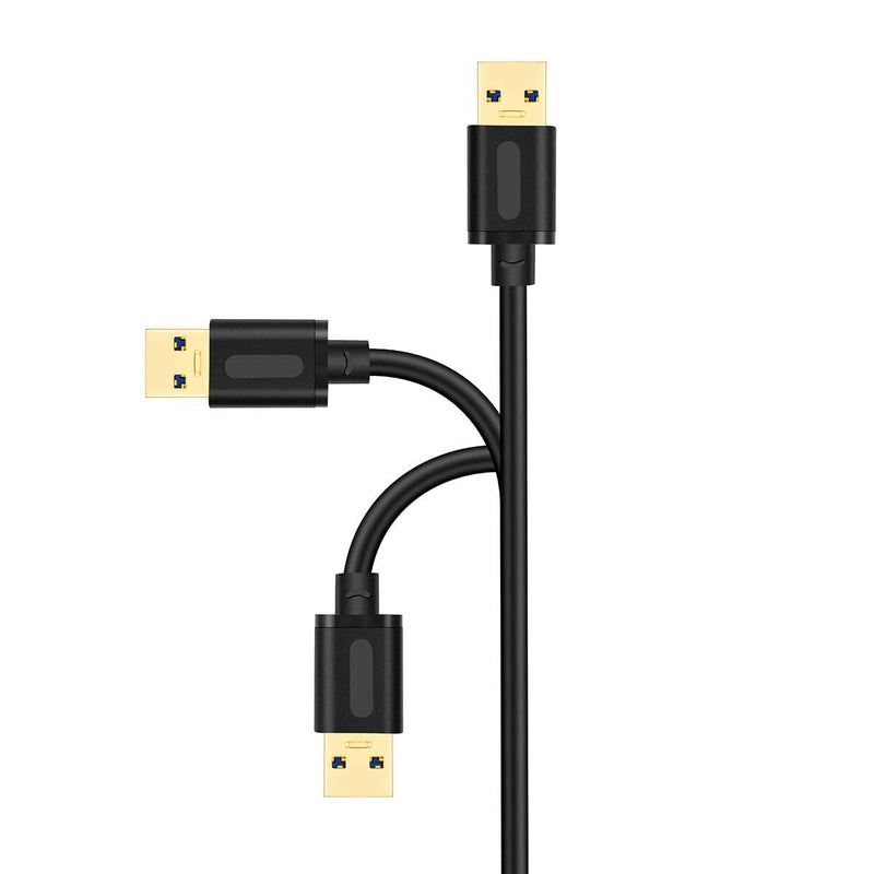 USB 3.0 A to A Male Cable 15Ft,USB to USB Cable USB Male to Male Cable USB Cord with Gold-Plated Connector for Hard Drive Enclosures, DVD Player, Laptop Cooler (15Ft/5M) 15 Ft