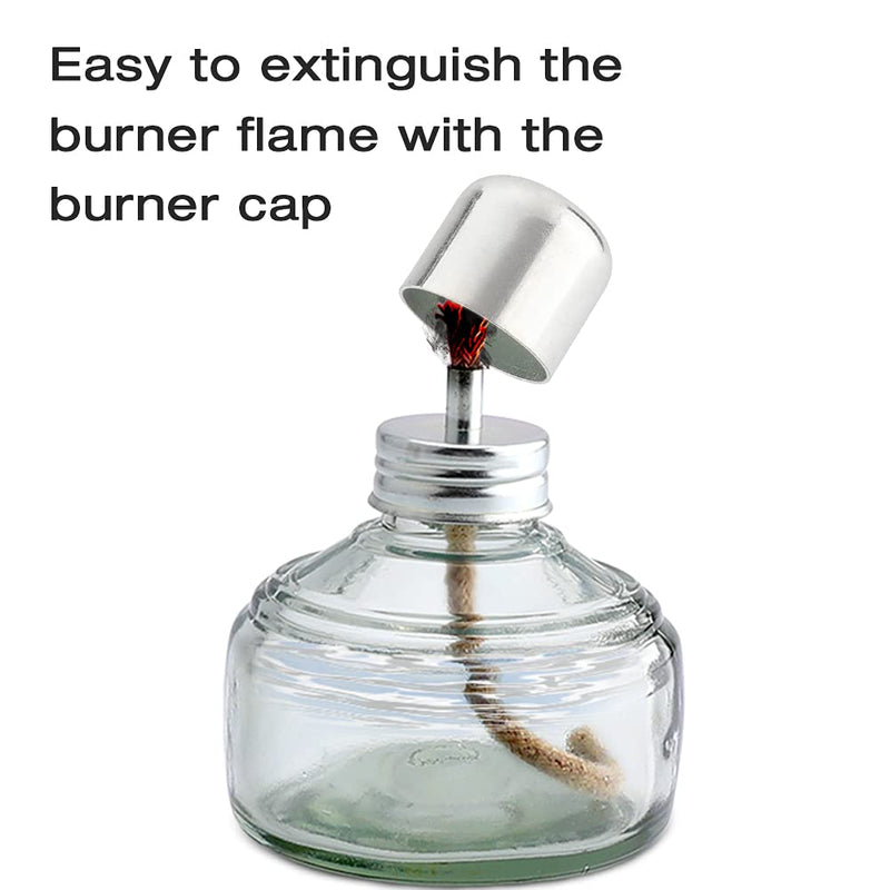LVCHEN Alcohol Burner Lamp 150 ml Glass Bunsen Burners Lab Equipment Heating for Science Experiments and Home with Stainless Steel Cap clear