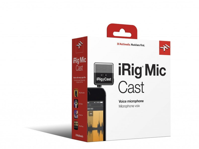 IK Multimedia iRig Mic Cast - Ultra Compact Microphone for iPhone/iPad/Android