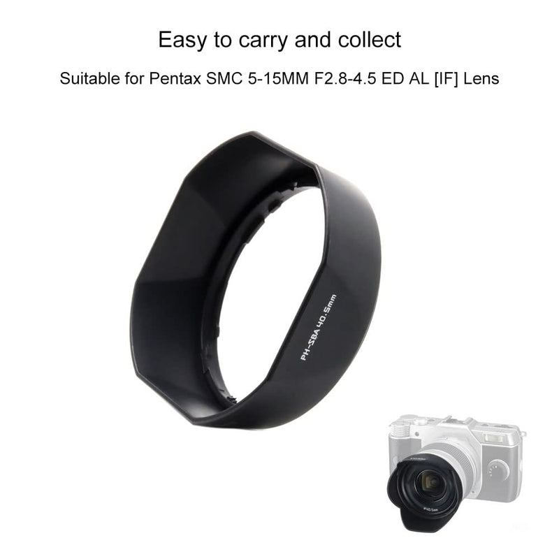 PH-SBA 40.5 40.5mm Camera Lens Hood Compatible with Pentax Q SMC 5-15mm f2.8-4.5 02 Standard Zoom