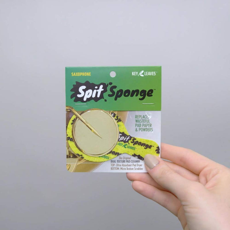 Spit Sponge Saxophone Pad Dryer (1 piece) Dual-Texture microfiber cleaner for sax pads and tone holes